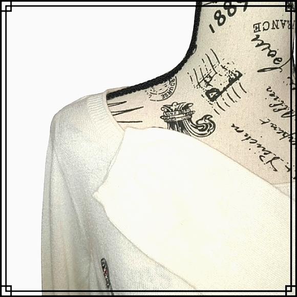 Naf Naf Novelty Lipstick Crew Neck Angora Blend Sweater Size Large - Picture 3 of 11